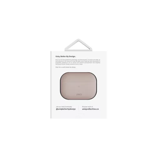UNIQ Lino Case AirPods Pro 2 gen készülékhez szilikon tok púderrózsaszín