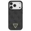 Guess Leather 4G Triangle Strass MagSafe tok iPhone 17 Pro készülékhez fekete