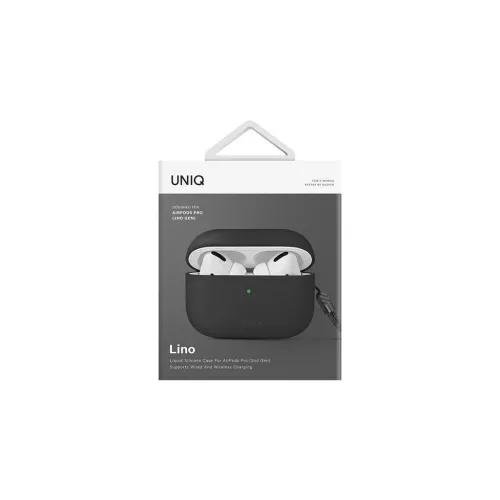UNIQ Lino Case AirPods Pro 2 gen készülékhez szilikon tok hamu szürke