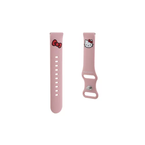 Hello Kitty univerzális szíj HKUWMSCHBLP Silicone Kitty Head rózsaszín 20mm