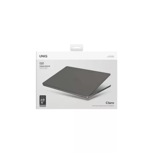 UNIQ tok Claro MacBook Air 15" M2/M3 készülékhez, átlátszó szürke / dohány matt szürke