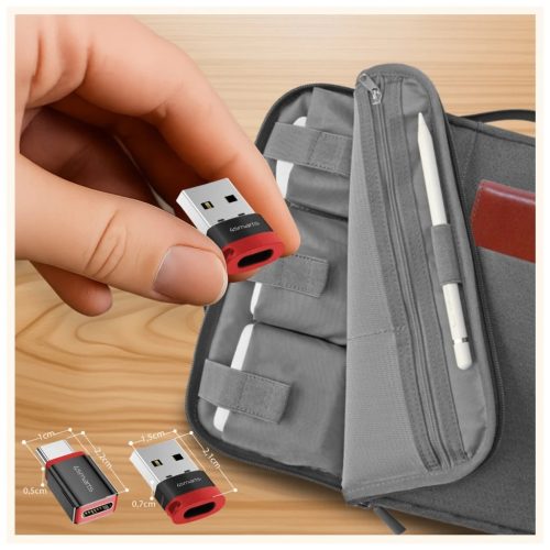 Adapter 4smarts Data Blocker USB-C to USB-A/USB-C 2 db fekete