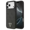 Guess Leather 4G Triangle Strass MagSafe tok iPhone 17 Pro Max készülékhez fekete