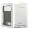 Guess Leather 4G Triangle Strass MagSafe tok iPhone 17 Pro Max készülékhez fekete