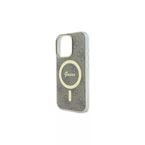 Guess GUHMP16LH4STW iPhone 16 Pro készülékhez 6.3" keménytok IML 4G MagSafe barna