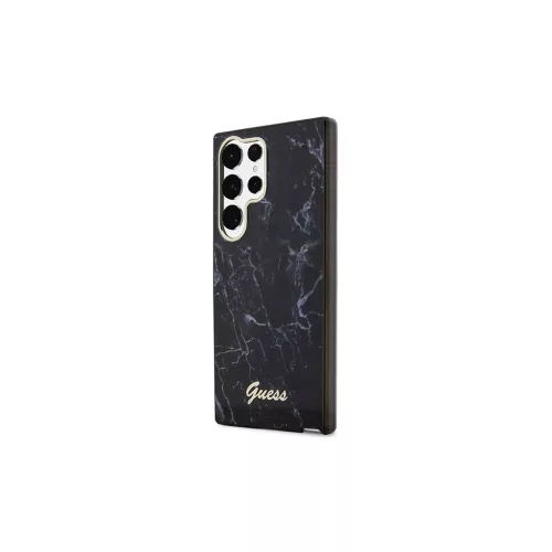 Guess GUHCS23LPCUMAK S23 Ultra S918 készülékhez keménytok Marble fekete