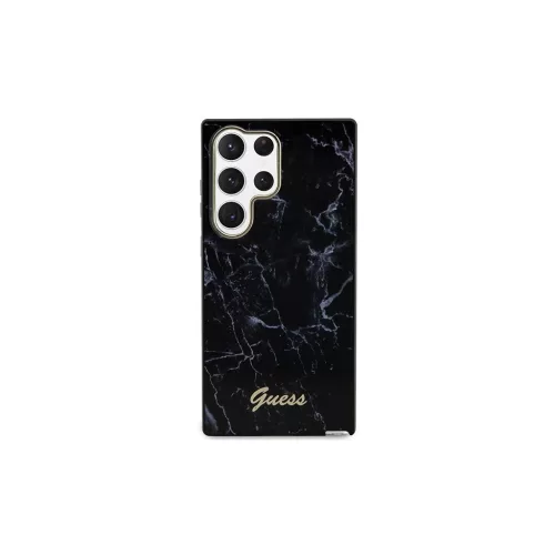 Guess GUHCS23LPCUMAK S23 Ultra S918 készülékhez keménytok Marble fekete