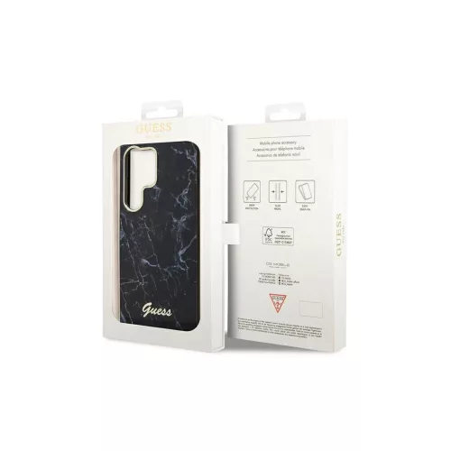 Guess GUHCS23LPCUMAK S23 Ultra S918 készülékhez keménytok Marble fekete