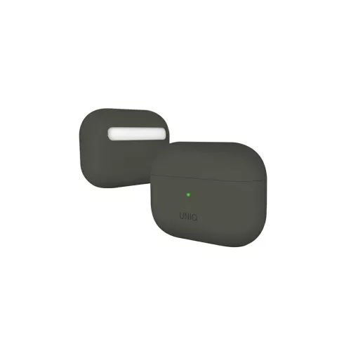UNIQ Lino Case AirPods Pro Silicone tok AirPods Pro készülékhez szürke mohazöld