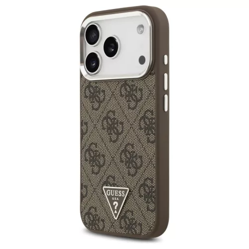 Tok Guess 4G Triangle Logo MagSafe iPhone 17 Pro készülékhez barna