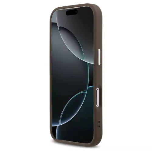 Tok Guess 4G Triangle Logo MagSafe iPhone 17 Pro készülékhez barna
