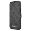 Guess GUFLBKSP12L4GG iPhone 12 Pro Max 6,7" készülékhez füzet tok 4G Charms Collection aszürke
