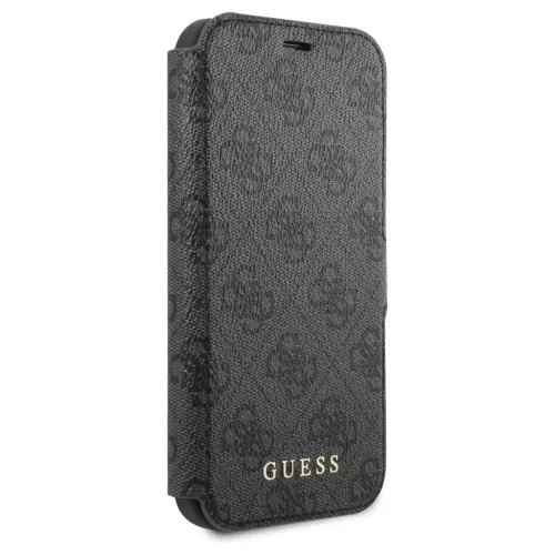 Guess GUFLBKSP12L4GG iPhone 12 Pro Max 6,7" készülékhez füzet tok 4G Charms Collection aszürke