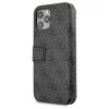 Guess GUFLBKSP12L4GG iPhone 12 Pro Max 6,7" készülékhez füzet tok 4G Charms Collection aszürke