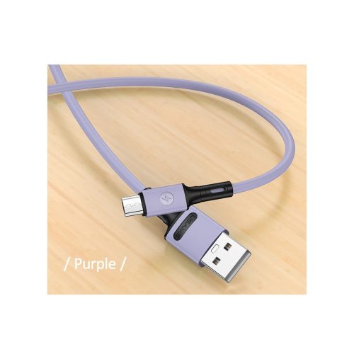 USAMS U52 microUSB 2A Gyors töltőkábel 1m lila SJ435USB04 (US-SJ435)
