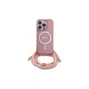 Guess GUHMP16LHCTSGNSP iPhone 16 Pro készülékhez 6.3" kemény tok Crossbody Cord Script MagSafe rózsaszín