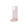 Guess GUHMP16LHCTSGNSP iPhone 16 Pro készülékhez 6.3" kemény tok Crossbody Cord Script MagSafe rózsaszín
