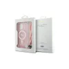 Guess GUHMP16LHCTSGNSP iPhone 16 Pro készülékhez 6.3" kemény tok Crossbody Cord Script MagSafe rózsaszín