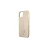 Guess GUHCP13SPSATLE iPhone 13 mini készülékhez kemény tok SaffianoTriangle Logo bézs