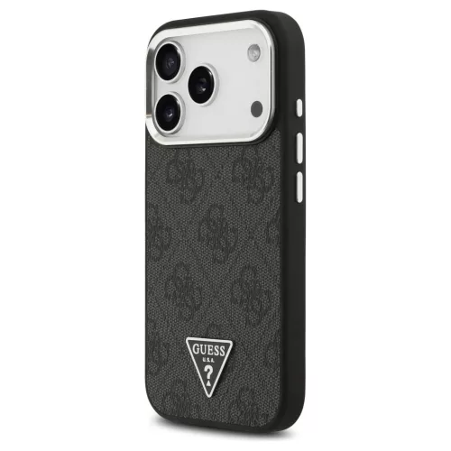 Guess 4G Triangle Logo MagSafe tok iPhone 17 Pro készülékhez fekete ezüst