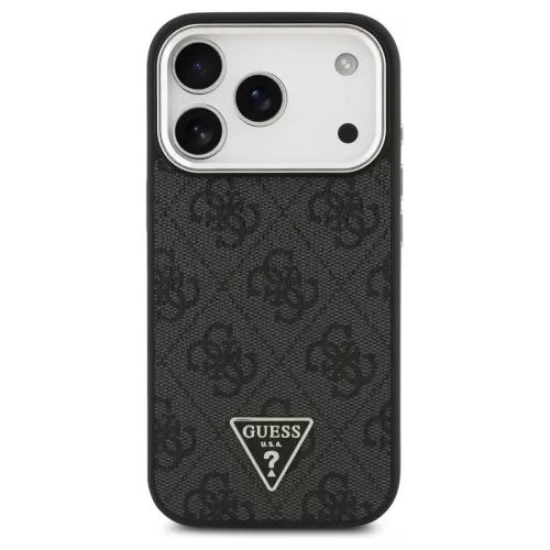 Guess 4G Triangle Logo MagSafe tok iPhone 17 Pro készülékhez fekete ezüst