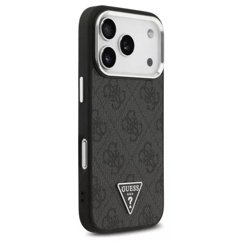 Guess 4G Triangle Logo MagSafe tok iPhone 17 Pro készülékhez fekete ezüst