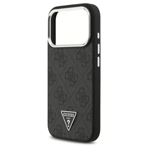Guess 4G Triangle Logo MagSafe tok iPhone 17 Pro készülékhez fekete ezüst