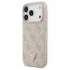 Guess Leather 4G Triangle Strass MagSafe tok iPhone 17 Pro készülékhez rózsaszín