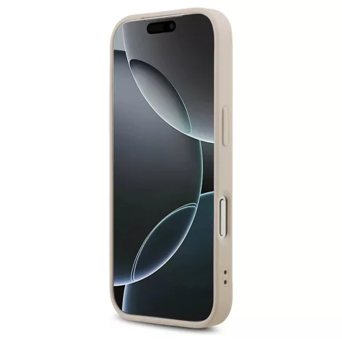 Guess Leather 4G Triangle Strass MagSafe tok iPhone 17 Pro készülékhez rózsaszín