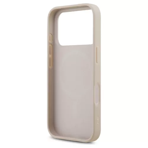 Guess Leather 4G Triangle Strass MagSafe tok iPhone 17 Pro készülékhez rózsaszín