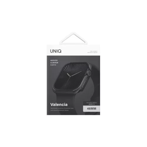 UNIQ Valencia tok Apple Watch Series 46mm készülékhez éjfekete