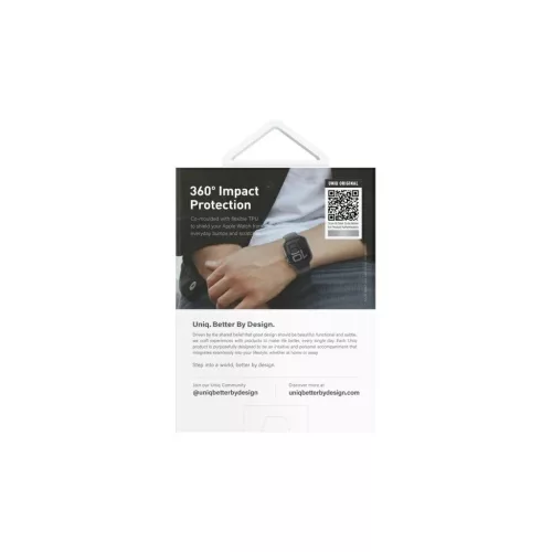 UNIQ Valencia tok Apple Watch Series 46mm készülékhez éjfekete