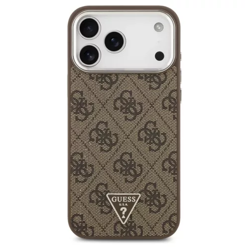 Guess 4G Triangle Logo MagSafe tok iPhone 17 Pro Max készülékhez barna