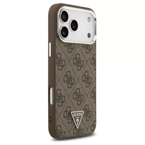 Guess 4G Triangle Logo MagSafe tok iPhone 17 Pro Max készülékhez barna