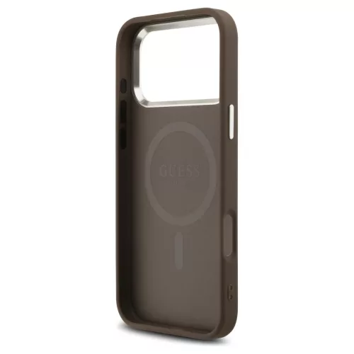 Guess 4G Triangle Logo MagSafe tok iPhone 17 Pro Max készülékhez barna