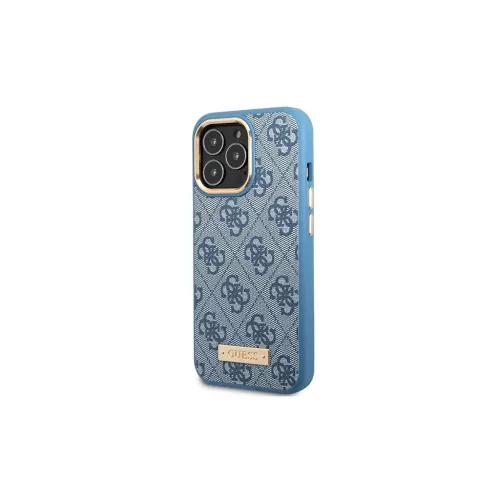 Guess GUHMP14LU4GPRB iPhone 14 Pro készülékhez 6.1" merev tok 4G Logo Plate MagSafe kék