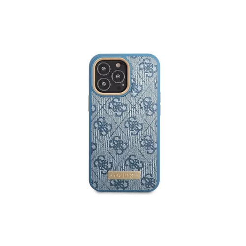 Guess GUHMP14LU4GPRB iPhone 14 Pro készülékhez 6.1" merev tok 4G Logo Plate MagSafe kék