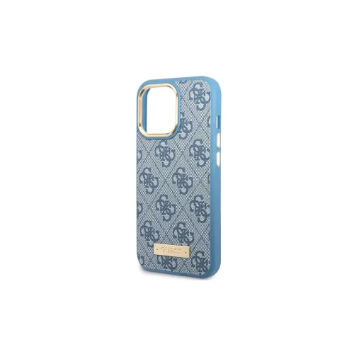Guess GUHMP14LU4GPRB iPhone 14 Pro készülékhez 6.1" merev tok 4G Logo Plate MagSafe kék