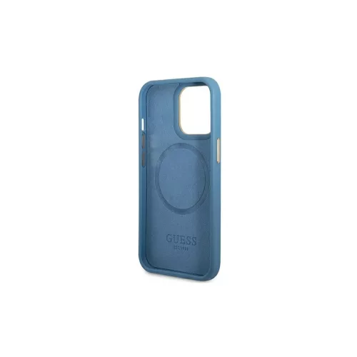 Guess GUHMP14LU4GPRB iPhone 14 Pro készülékhez 6.1" merev tok 4G Logo Plate MagSafe kék