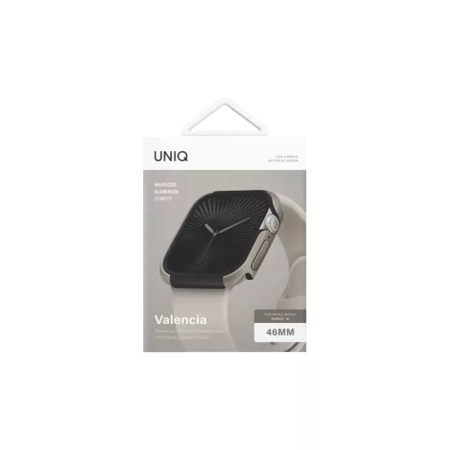 UNIQ Valencia tok Apple Watch Series 46mm készülékhez titán ezüst