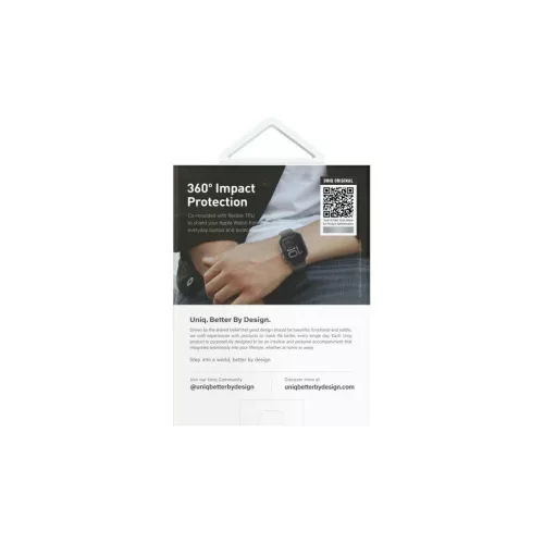 UNIQ Valencia tok Apple Watch Series 46mm készülékhez titán ezüst