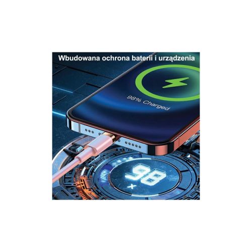 USAMS U63 USB-C to Lightning kábel 1,2m 20W PD Fast Charge fekete SJ484USB01 (US-SJ484)