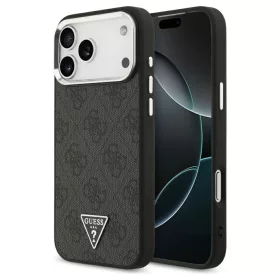   Tok Guess 4G Triangle Logo MagSafe iPhone 17 Pro Max készülékhez fekete ezüst
