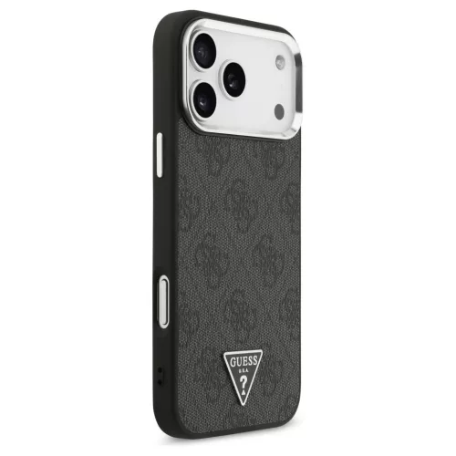 Tok Guess 4G Triangle Logo MagSafe iPhone 17 Pro Max készülékhez fekete ezüst