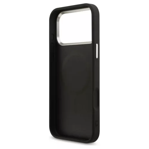 Tok Guess 4G Triangle Logo MagSafe iPhone 17 Pro Max készülékhez fekete ezüst