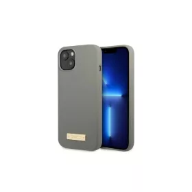   Guess GUHMP13SSPLG iPhone 13 mini készülékhez 5,4" kemény tok Silicone Logo Plate MagSafe szürke