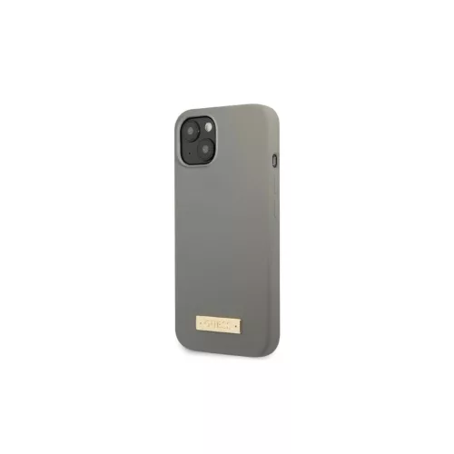 Guess GUHMP13SSPLG iPhone 13 mini készülékhez 5,4" kemény tok Silicone Logo Plate MagSafe szürke