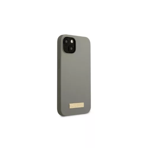Guess GUHMP13SSPLG iPhone 13 mini készülékhez 5,4" kemény tok Silicone Logo Plate MagSafe szürke