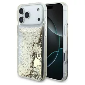   Guess Liq tok iPhone 17 Pro Max készülékhez – Glitter 4 Charms – arany