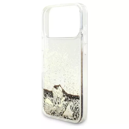 Guess Liq tok iPhone 17 Pro Max készülékhez – Glitter 4 Charms – arany